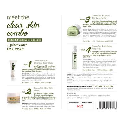Plum Green Tea Glow Pack Gift Set 255 gm - Facial Kits
