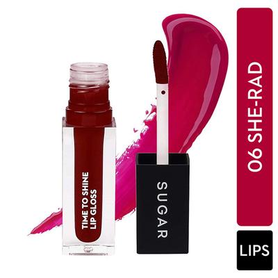 SUGAR Cosmetics Time To Shine Lip Gloss - 06 She - Rad 4.5 gm - Lip Glosses