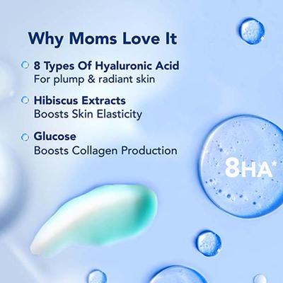 The Moms Co Natural Hydrating Face Gel with 8 Types of Hyaluronic Acid and Hibiscus Extracts 50 gm - Face Moisturizers
