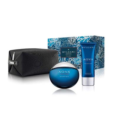 Bvlgari Aqva Atlantiqve Set (Eau de Toilette 100ml + After Shave Balm 100ml + Pouch) 200 ml - Perfumes (Edt/Edp)