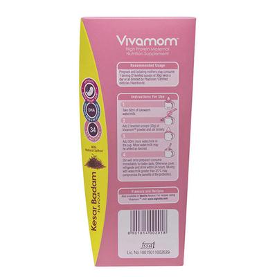 Vivamom High Protein Maternal Nutrition Supplement Powder Refill Gluten Free - Kesar Badam Flavour 400 g - Nutritional Supplements