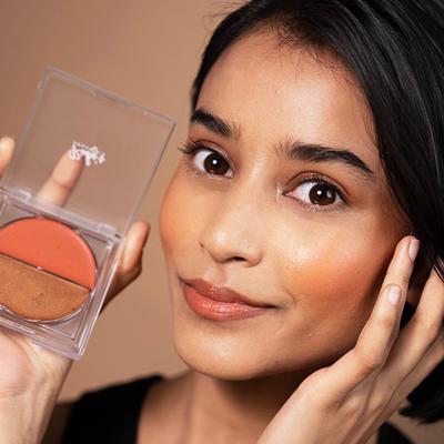 Ruby'S Organics 2 In 1 Creme Bronzer & Blush Duo - Bronze + Tan 9gm - Face Palettes