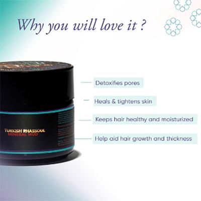 Global Beauty Secrets Turkish Rhassoul Mineral Mud 100 gm - Masks & Peels