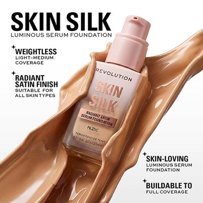 Makeup Revolution Skin Silk Serum Foundation F8.5 W 23 ml - Foundation