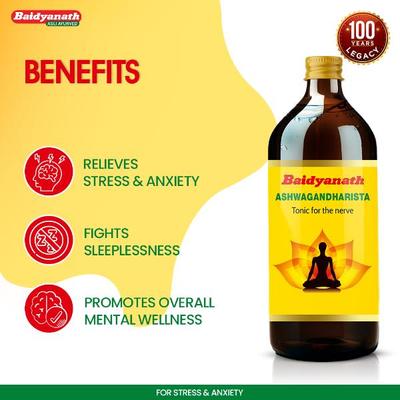 Baidyanath Ashwagandharishta Tonic 450 ml - Ashwagandha