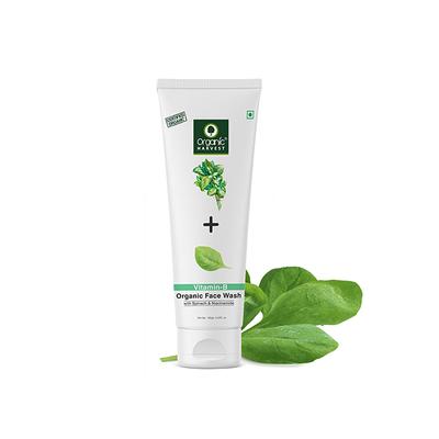 Organic Harvest Vitamin B Face Wash with Spinach & Niacinamide Skin 100gm - Face Wash & Cleansers