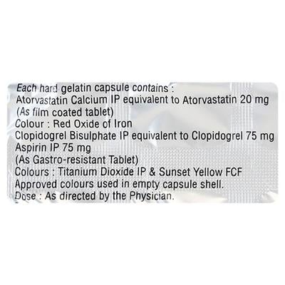 Clavix Gold 20mg Capsule 15'S - Blood Clot-Ant