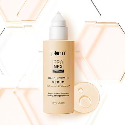 Plum ProNexTM Hair Growth Serum with Kerascalp, Redensyl, Anageline - Boosts Hair Growth 50 ml - Hair Serums