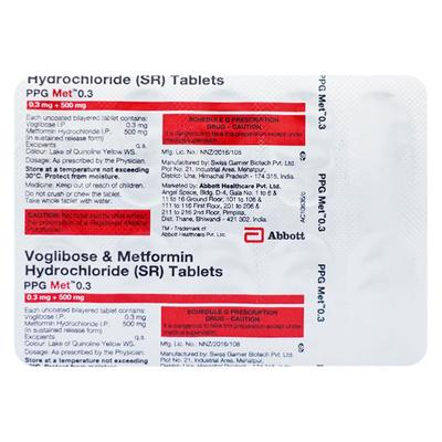 PPG Met 0.3mg Tablet 10'S - Diabetes-Ant