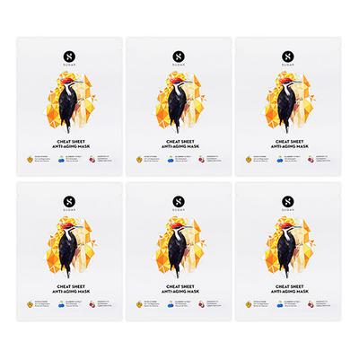 SUGAR Cosmetics Cheat Sheet Anti-Aging Mask (Pack of 6) 144 gm - Sheet Masks