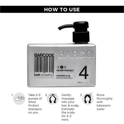 Barcode Professional Hair Shampoo Silver Protect (BCSH002) 300 ml - Shampoos
