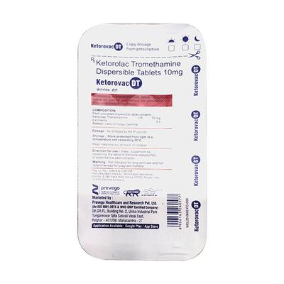 KETOROVAC DT Tablet 15's - Pain relief-Nsa