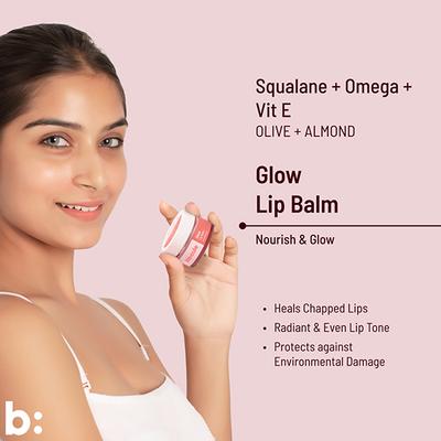 Biocule Glow Lip Balm For Glowing Lips & Deep Moisturization, Strawberry Flavour, 100% Natural 12 gm - Lip Balms