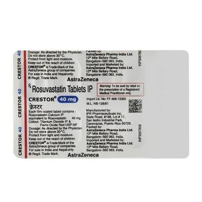 Crestor 40mg Tablet 10'S - High Cholesterol-Dys