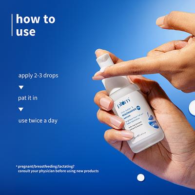 Plum 10% Niacinamide Face Serum with Rice Water Clarity Boost Fragrance free 30ml - Face Serum