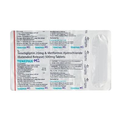 Tenepan M 500mg/20mg Tablet 10'S - Diabetes-Ant