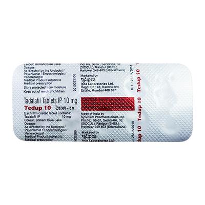 TEDUP 10 Tablet 10's - Impotence/Erectile Dysfunction (Ed)