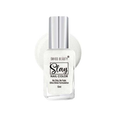 Swiss Beauty Slay Nail Color, Shade - Pearl 13 gm - Nail Polish