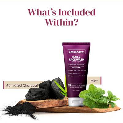 LetsShave Anti Acne Daily Face Wash 100 ml - Face Washes