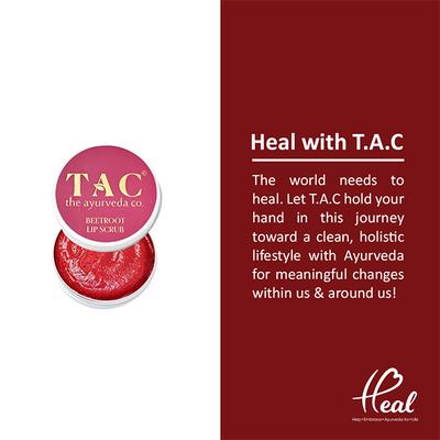TAC - The Ayurveda Co. Beetroot Lip Scrub for Women and Men Enriched with Vitamin E 20 gm - Lip Scrubs