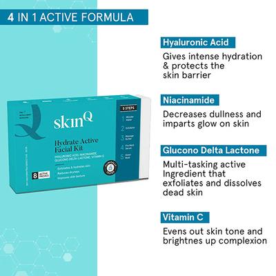 SkinQ Hydrate DIY Active Facial Kit - Multi Use 200 ml - Facial Kits