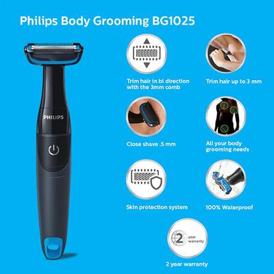 Philips Showerproof Body Groomer for Men (BG1025/15) 1's - Hair Removal Accessories