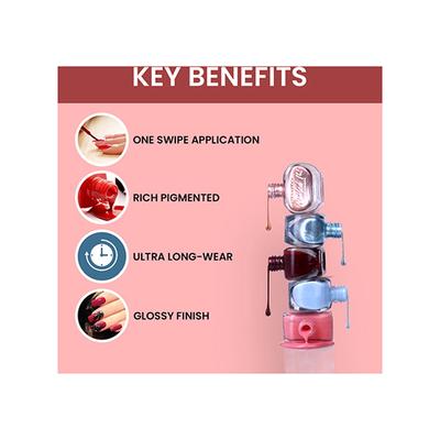 Matt Look Nailed It Nail Polish, Chip Free, Quick Dry, Longer Stay, Highly Pigmented Lacquer, Natural Finish , Barbie Pink 32 10 ml - Nail Polish