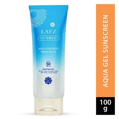 Lafz Uv Shield Hydrating Clear Gel Aqua Sunscreen 100 gm - Face Sunscreen