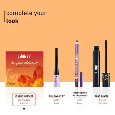 Plum In Your Element Eyeshadow Palette Super Pigmented 6-In-1 Palette, 01 Fire 10 gm - Eye Shadow Palettes