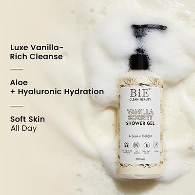 BiE Vanilla Sorbet Shower Gel 200 ml - Shower Gels & Body Wash