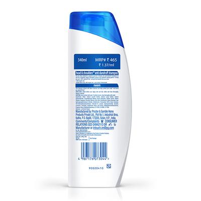 Head & Shoulders Neem Anti Dandruff for Women & Men Shampoos 340ml - Shampoos