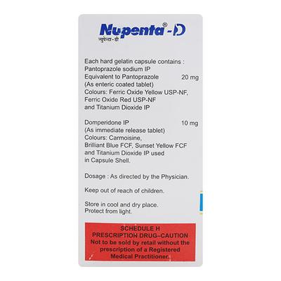 NUPENTA D Capsule 15's - Ulcer/Reflux/Flatulence-GIT