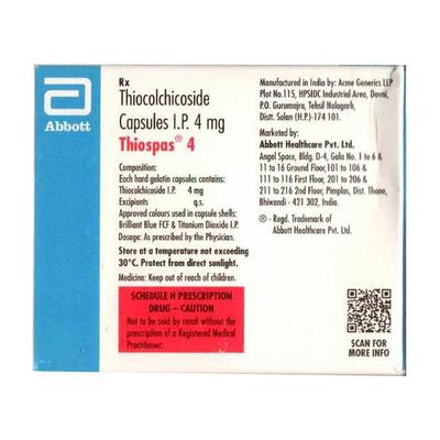 THIOSPAS 4 Capsule 15's - Muscle Spasm-Mus
