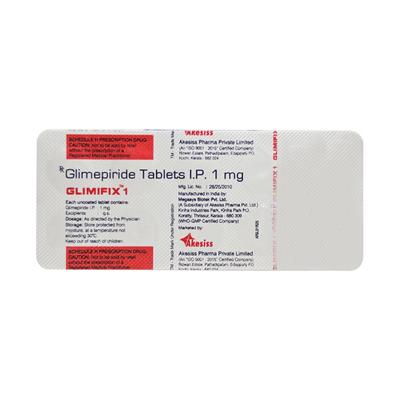 Glimifix 1mg Tablet 10'S - Diabetes-Ant