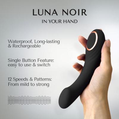 Libertee Premium Curved Rechargeable Massager 12 Modes Noir 1's - Massagers And Vibrators