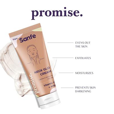 Sanfe Neck Glo Cream AHA Vitamin C 30 gm - Lotions & Creams