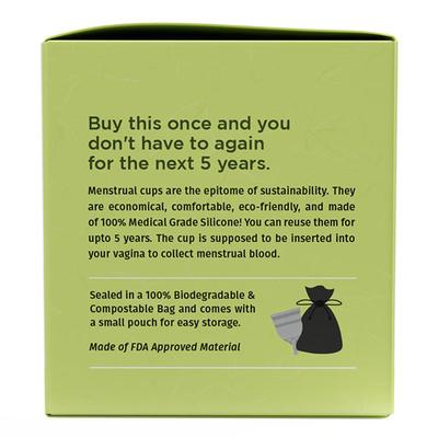 Pee Safe Reusable Menstrual Cup with Medical Grade Silcone for Women - Large 1's - Menstrual Cups