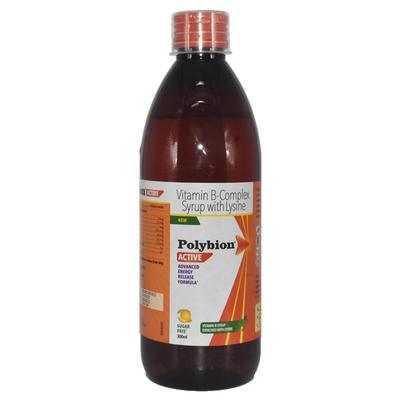 POLYBION ACTIVE SUGAR FREE MANGO FLAVOUR Syrup 300ml - Supplements-Vam