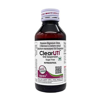 CLEAR UTI SUGAR FREE Oral Suspension 100ml - Kidney Disease/Stones-Oth