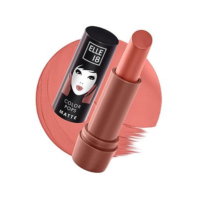 Elle 18 Color Pops Matte, Brown Veil, Matte Finish, Moisturising Bullet Lipstick 4.3 g - Lipsticks