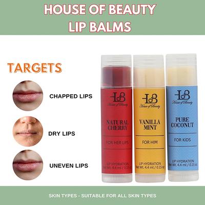 House Of Beauty Pout Perfect Tinted Lip Balm 3's - Lip Balms