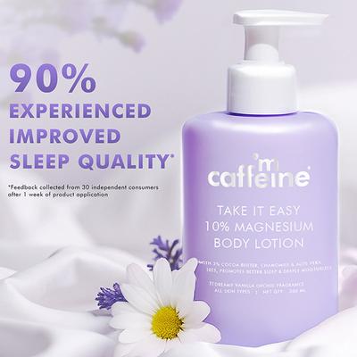 MCaffeine 10% Magnesium Body Lotion, 3X Instant Stress Reduction, Vanilla Betters Sleep & Relaxes 300 ml - Lotions & Creams