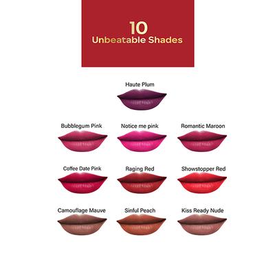 Facescanada Long Stay 3-In-1 Matte Lipstick Primer + Lip Balm Chamomile and Shea Butter Coffee Date Pink 02, 2gm - Lipsticks