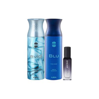 Ajmal Avid & Blu Deo & Ascend EDP Pack of 3 20 ml - Women Perfumes (Edt/Edp)