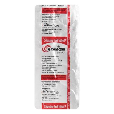 GRAM 250 Tablet 10's - Bacterial Infections-Cep