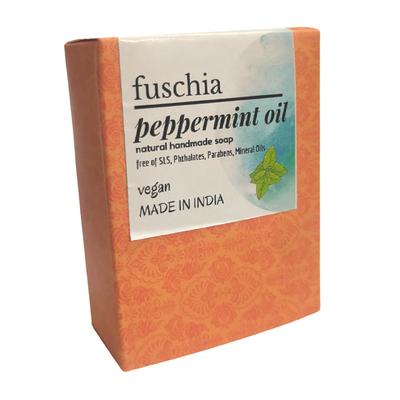 Fuschia Natural Handmade Soap - Peppermint Oil 100 gm - Soaps