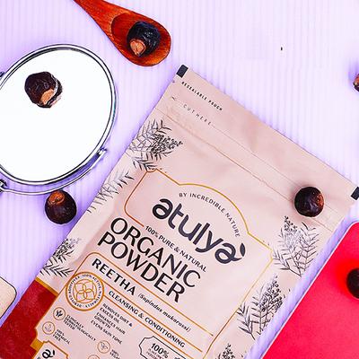 Atulya Reetha Organic Powder 100 gm - Conditioners