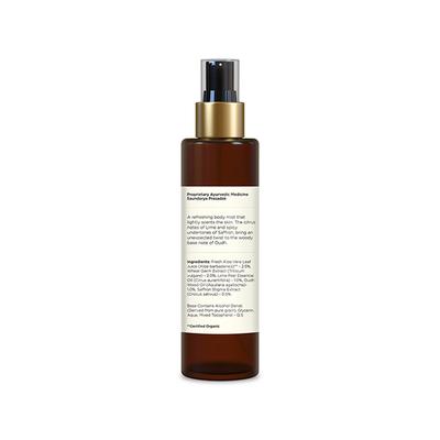 Forest Essentials Body Mist Lime Saffron and Oudh Natural and Hydrating Body Spray for Men and Women 130 ml - Body Mist/Spray