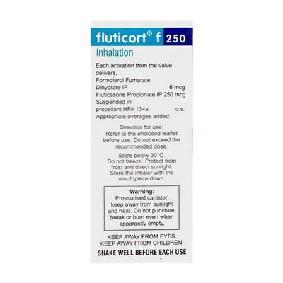 FLUTICORT F 250 WITH DOSE COUNTER Inhaler 120mdi - Asthma/COPD-Ast