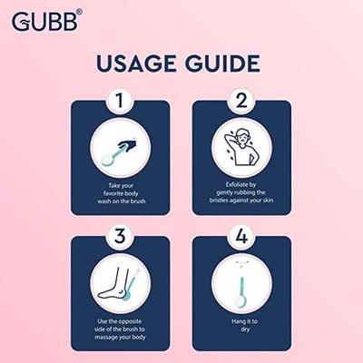 Gubb Bath Brush with Long Handle 1's - Scrubs & Exfoliants